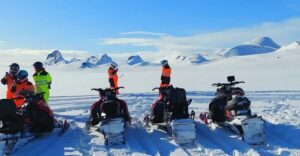 From Geysir: Snowmobile Adventure on Langjökull Glacier - Skjól to base camp by Super Jeep: the bumpy warm-up