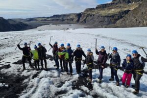 From Reykjavik: Glacier Hike, South Coast and Waterfalls Day Trip - Skógafoss first: 60 meters of drama and legend
