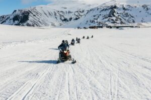 From Reykjavik: Golden Circle and Glacier Snowmobiling - Geysir area: watching hot water launch up to 30 meters
