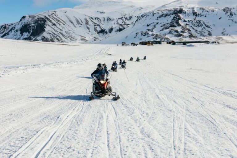 From Reykjavik: Golden Circle and Glacier Snowmobiling - Geysir area: watching hot water launch up to 30 meters