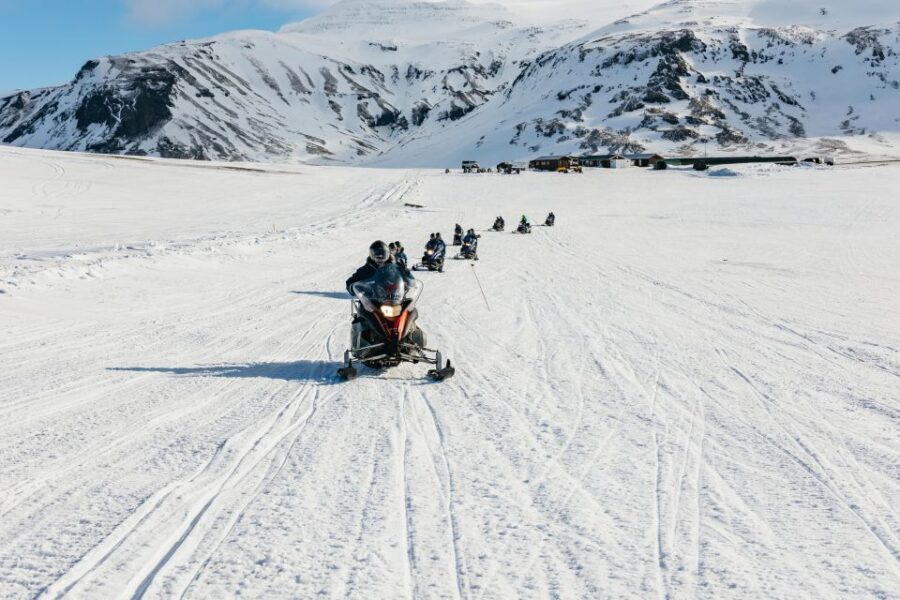 From Reykjavik: Golden Circle and Glacier Snowmobiling - Geysir area: watching hot water launch up to 30 meters