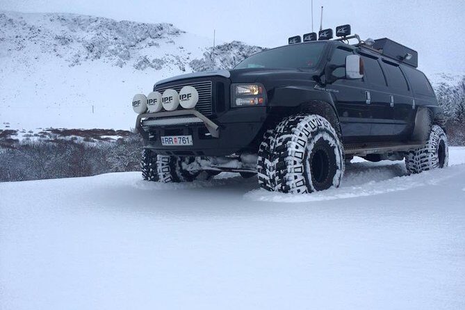 Golden Circle Super Jeep Adventure with Snowmobiling on Glacier - Gullfoss Falls: world-famous power, with limited time to warm up