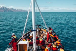 Húsavík Whale Watching Tour, family owned and operated - Meeting Moby Dick in Húsavík and getting ready fast