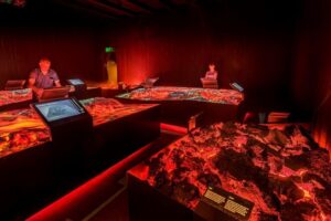 Lava Centre Interactive Volcano Exhibition - The interactive walk-through: volcano types and the Iceland “why”