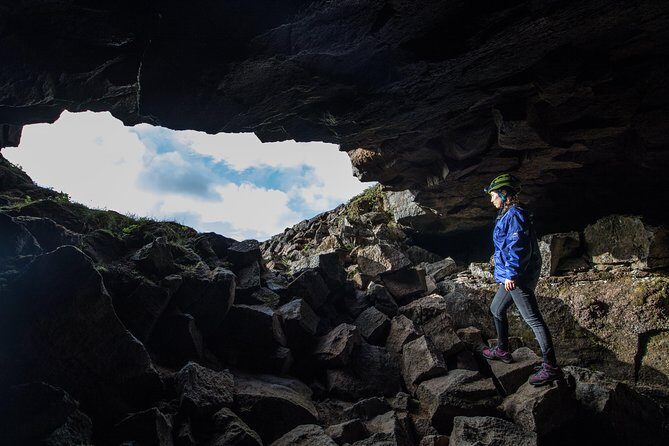 Lava Tunnel Caving & Snorkeling in Silfra with Transfer | Free Photos - How the Gear and Photos Work (Dry Suits, Helmets, Head T